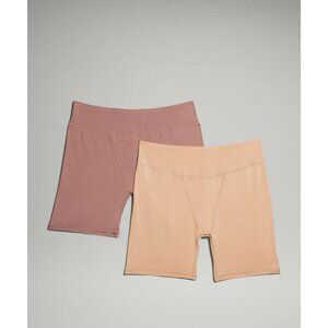 Lululemon 2-Pack SHR Stretchy Boyshort Underwear Twilight Rose & Contour XS